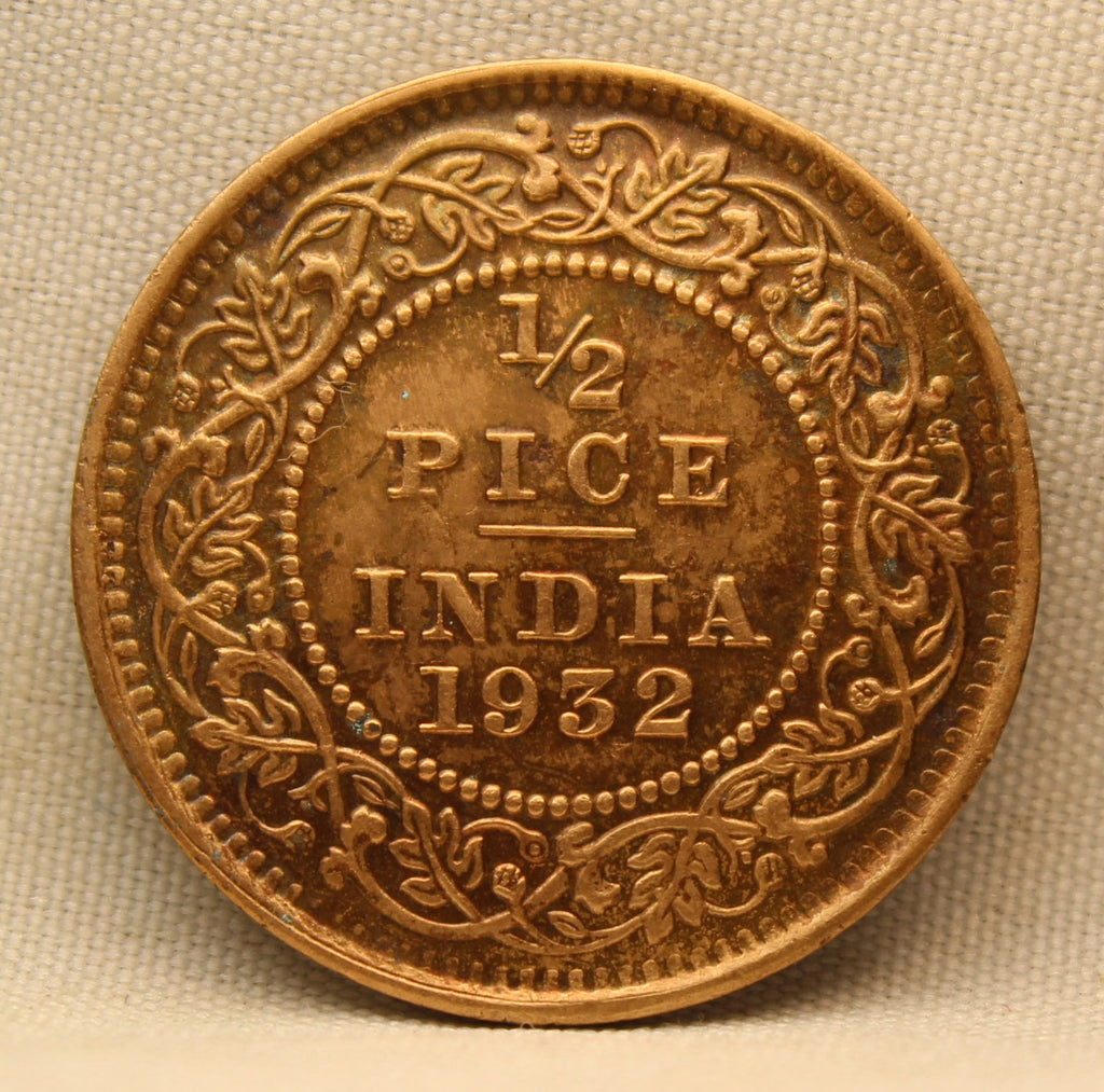 Half Pice 1932 George V Bronze coins