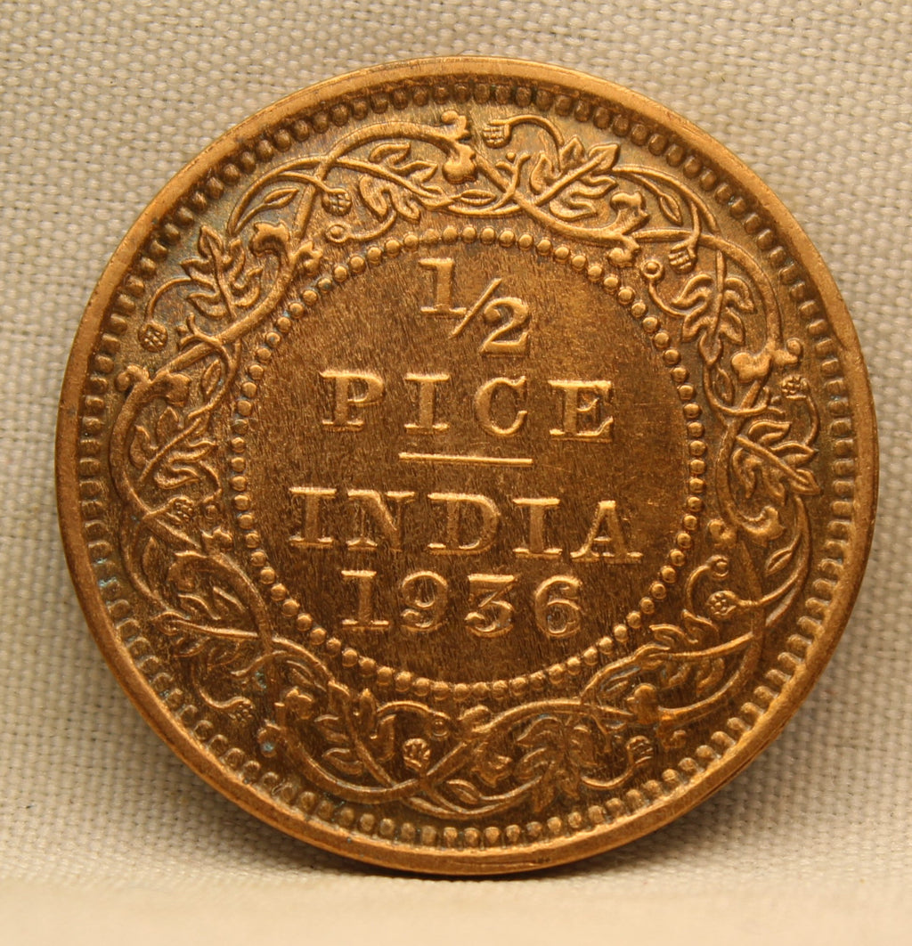 Half Pice 1936 George V Bronze coins
