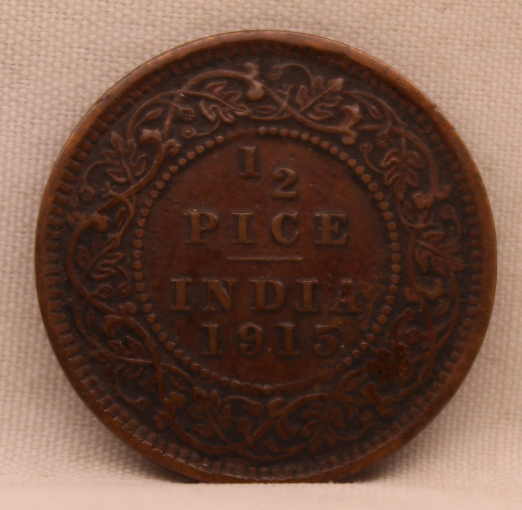 Half Pice 1915 George V Bronze coins