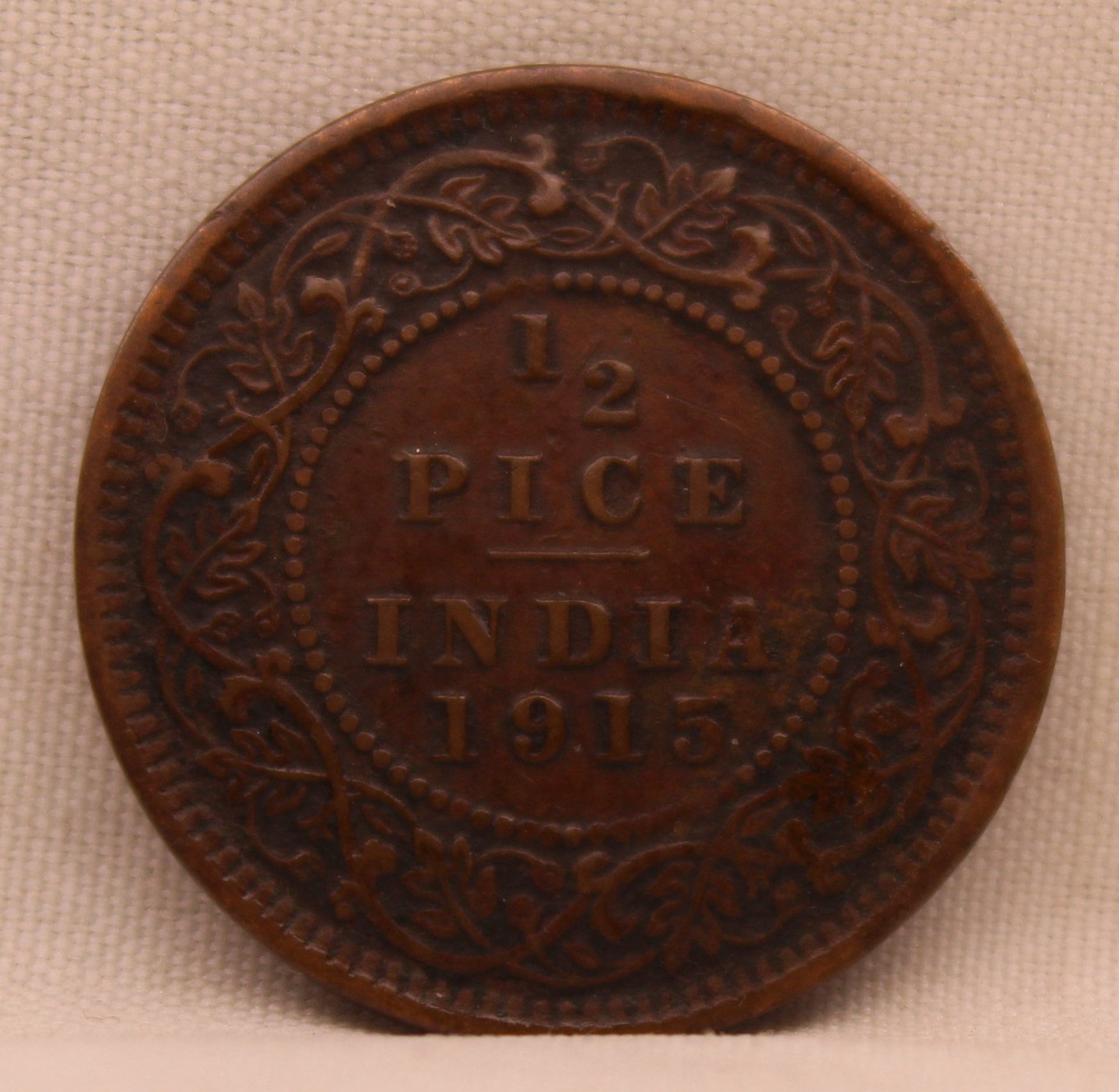 Half Pice 1915 George V Bronze coins