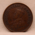 Half Pice 1915 George V Bronze coins