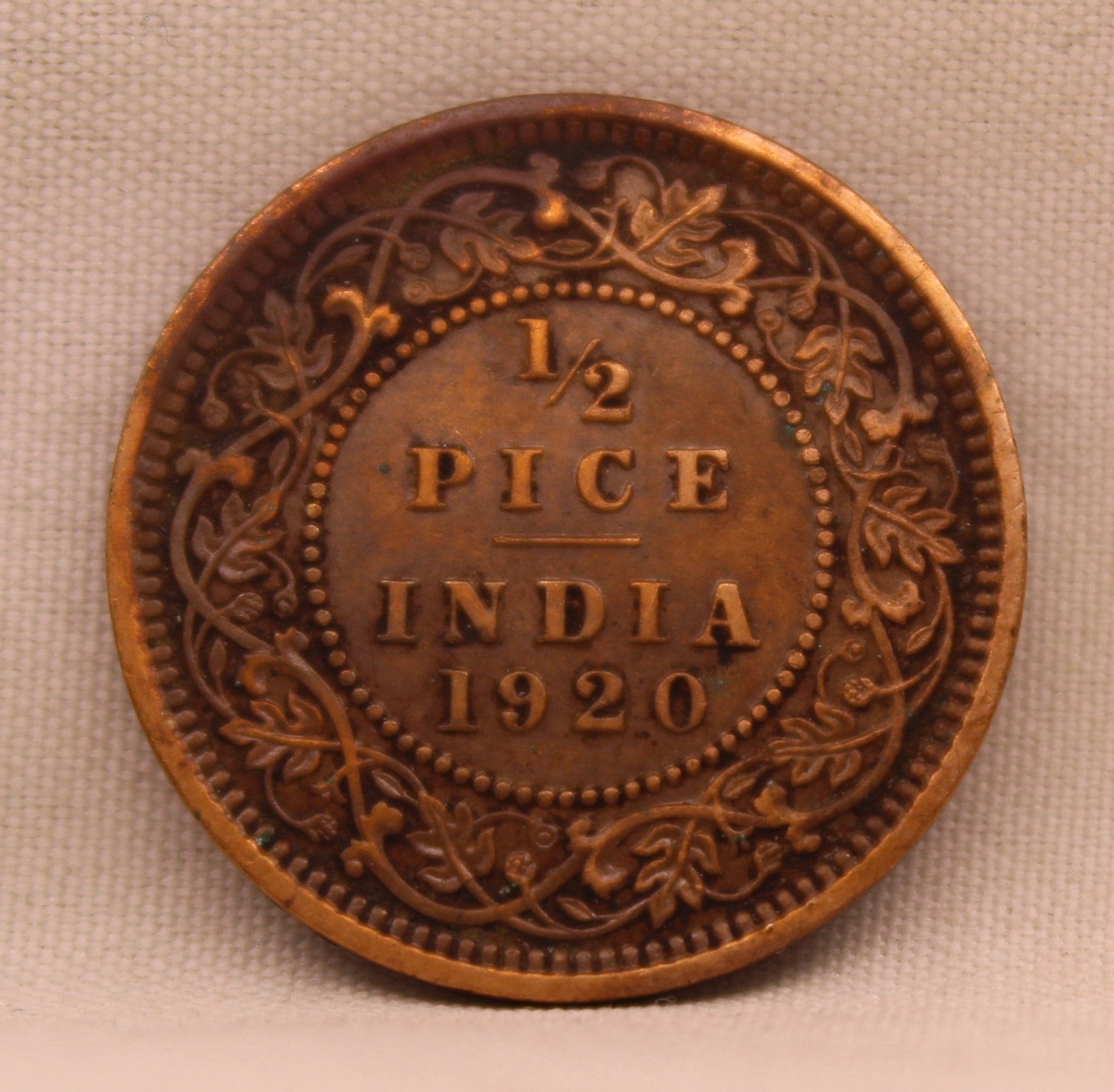 Half Pice 1920 George V Bronze coins