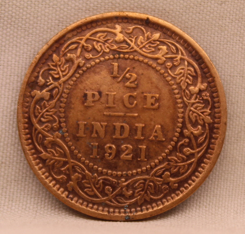 Half Pice 1921 George V Bronze coins