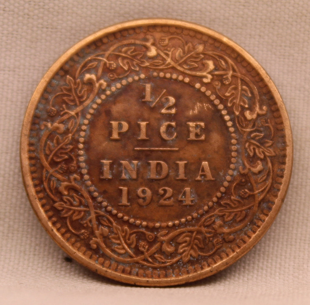 Half Pice 1924 George V Bronze coins