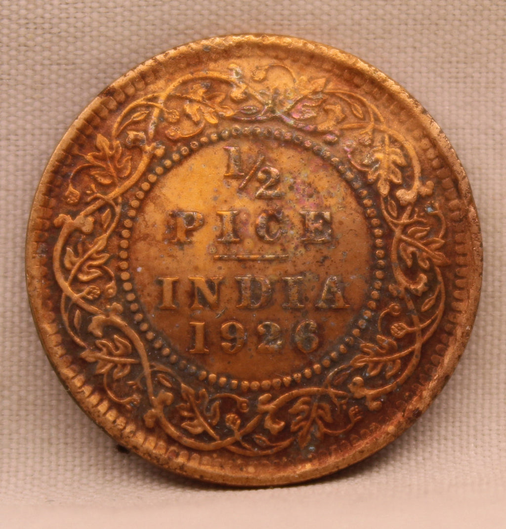 Half Pice 1926 George V Bronze coins