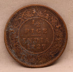 Half Pice 1927 George V Bronze coins