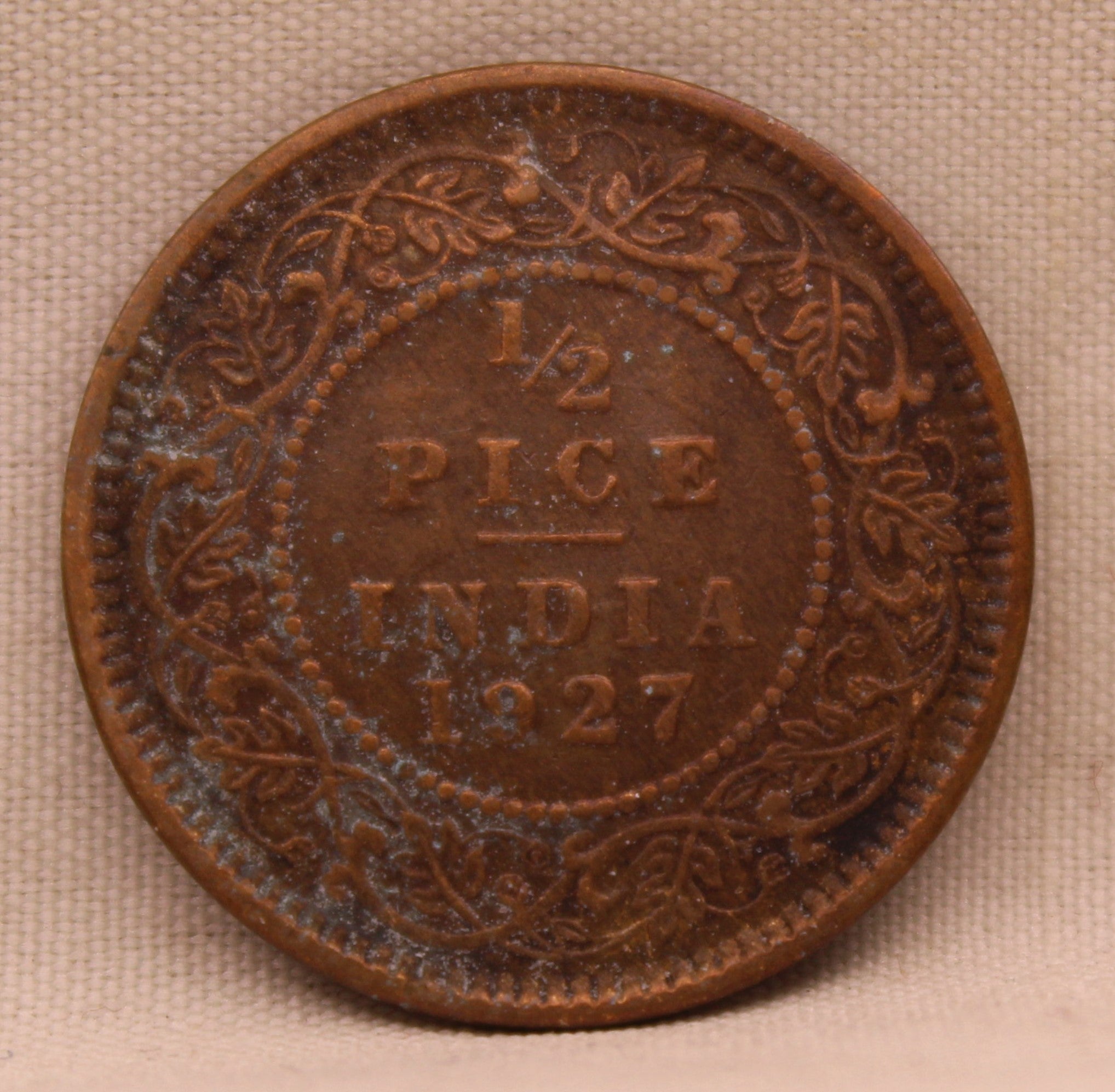 Half Pice 1927 George V Bronze coins