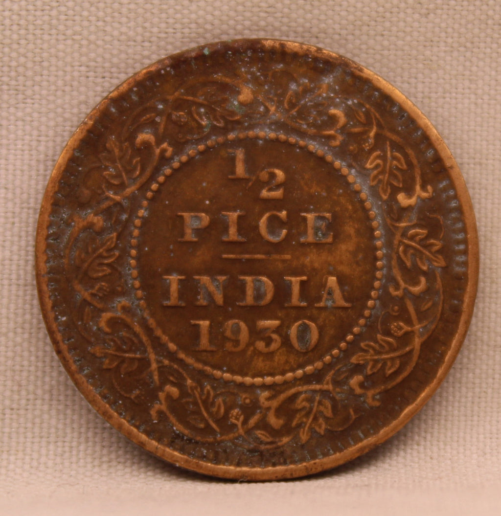 Half Pice 1930 George V Bronze coins