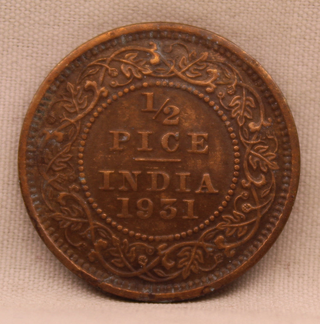 Half Pice 1931 George V Bronze coins