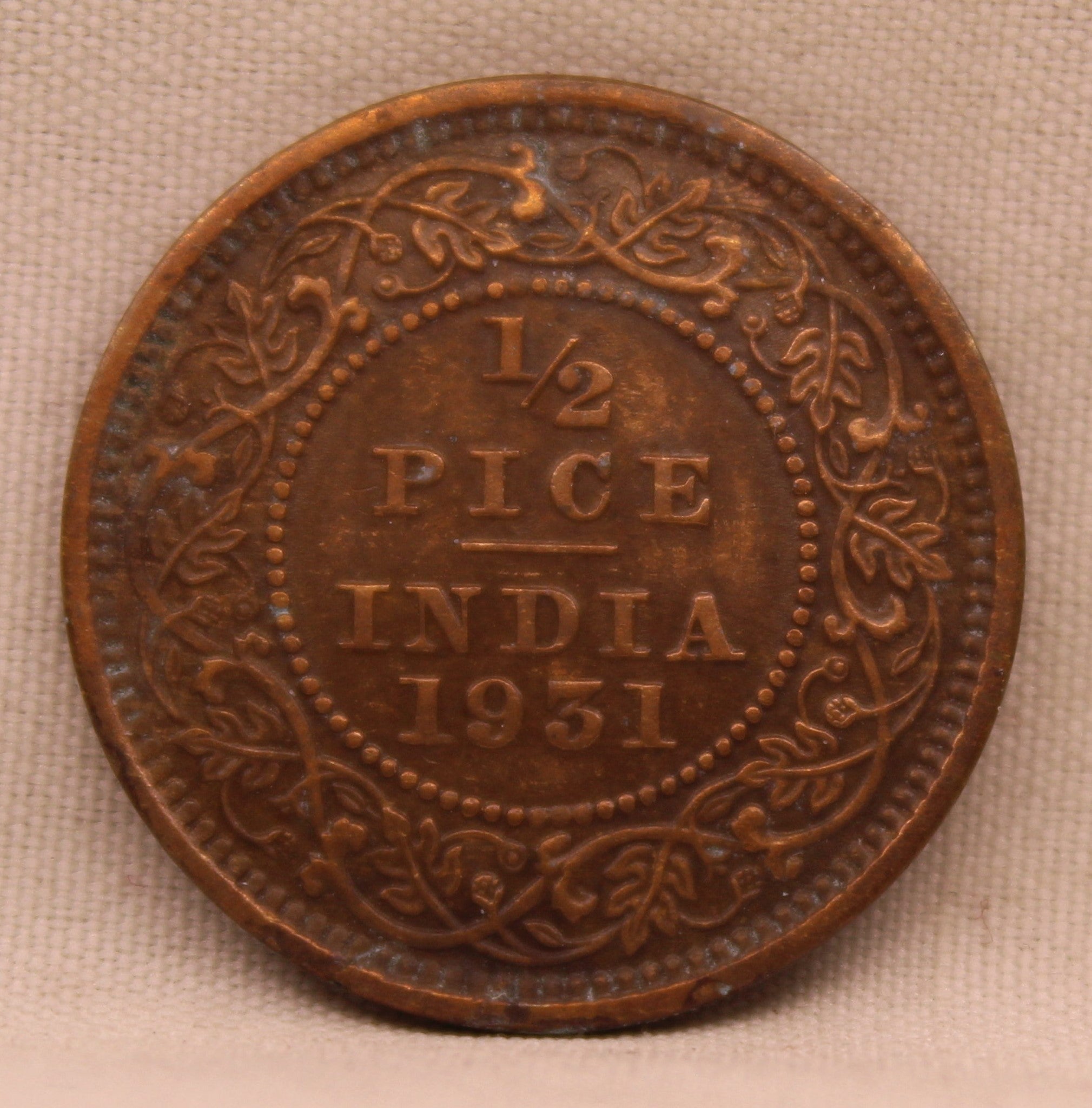 Half Pice 1931 George V Bronze coins