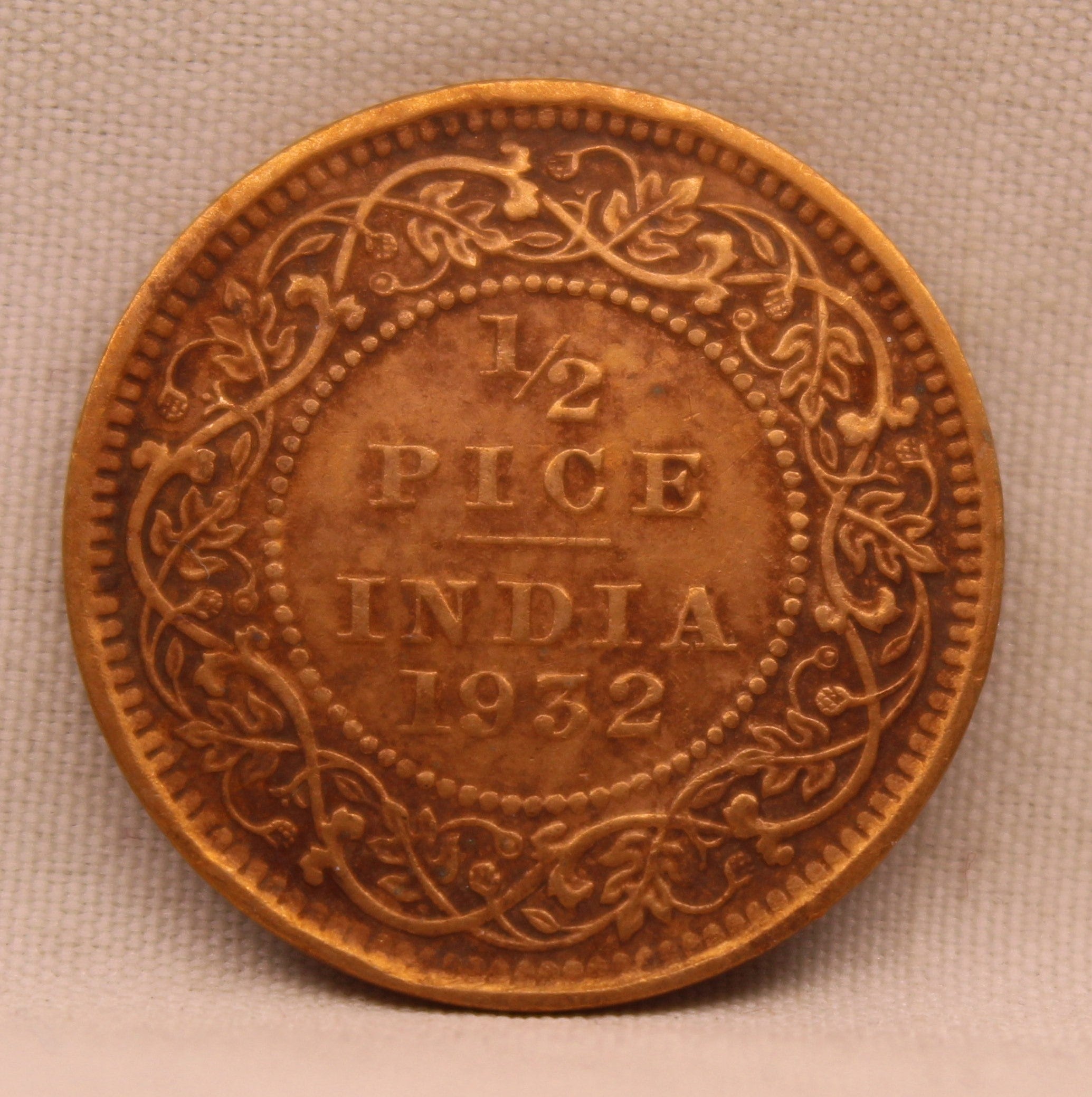 Half Pice 1932 George V Bronze coins