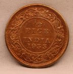 Half Pice 1933 George V Bronze coins