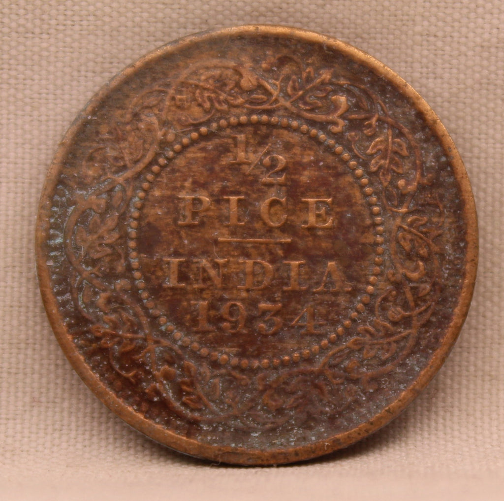 Half Pice 1934 George V Bronze coins