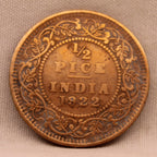 Half Pice 1922 George V Bronze coins