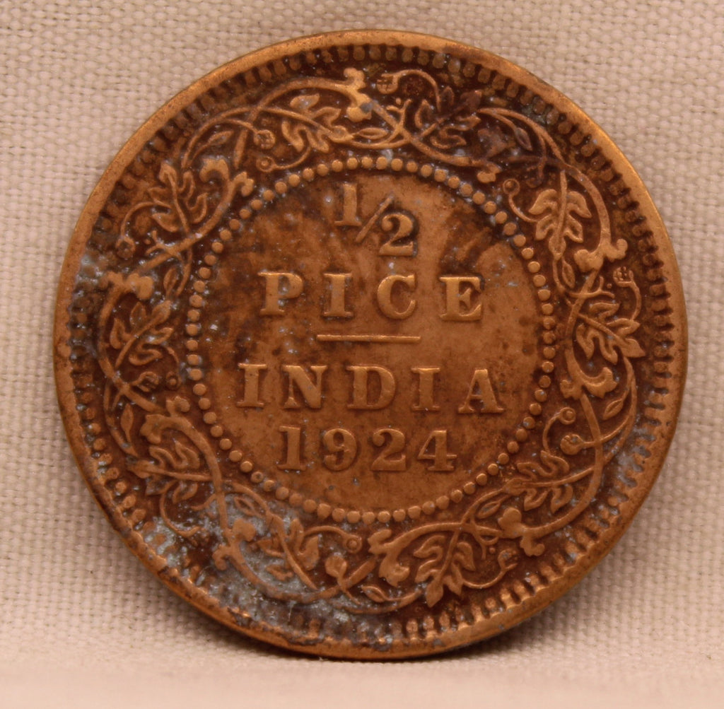Half Pice 1924 George V Bronze coins