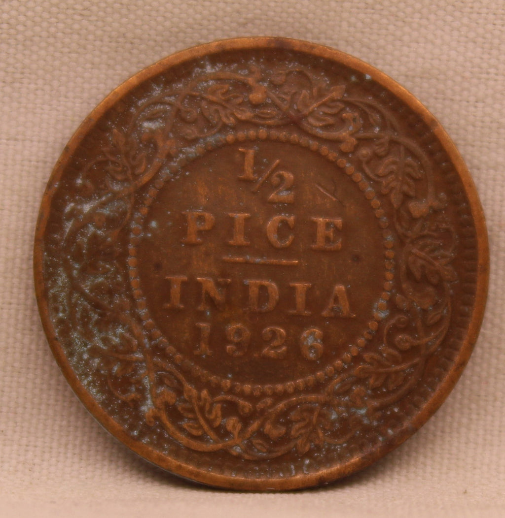 Half Pice 1926 George V Bronze coins