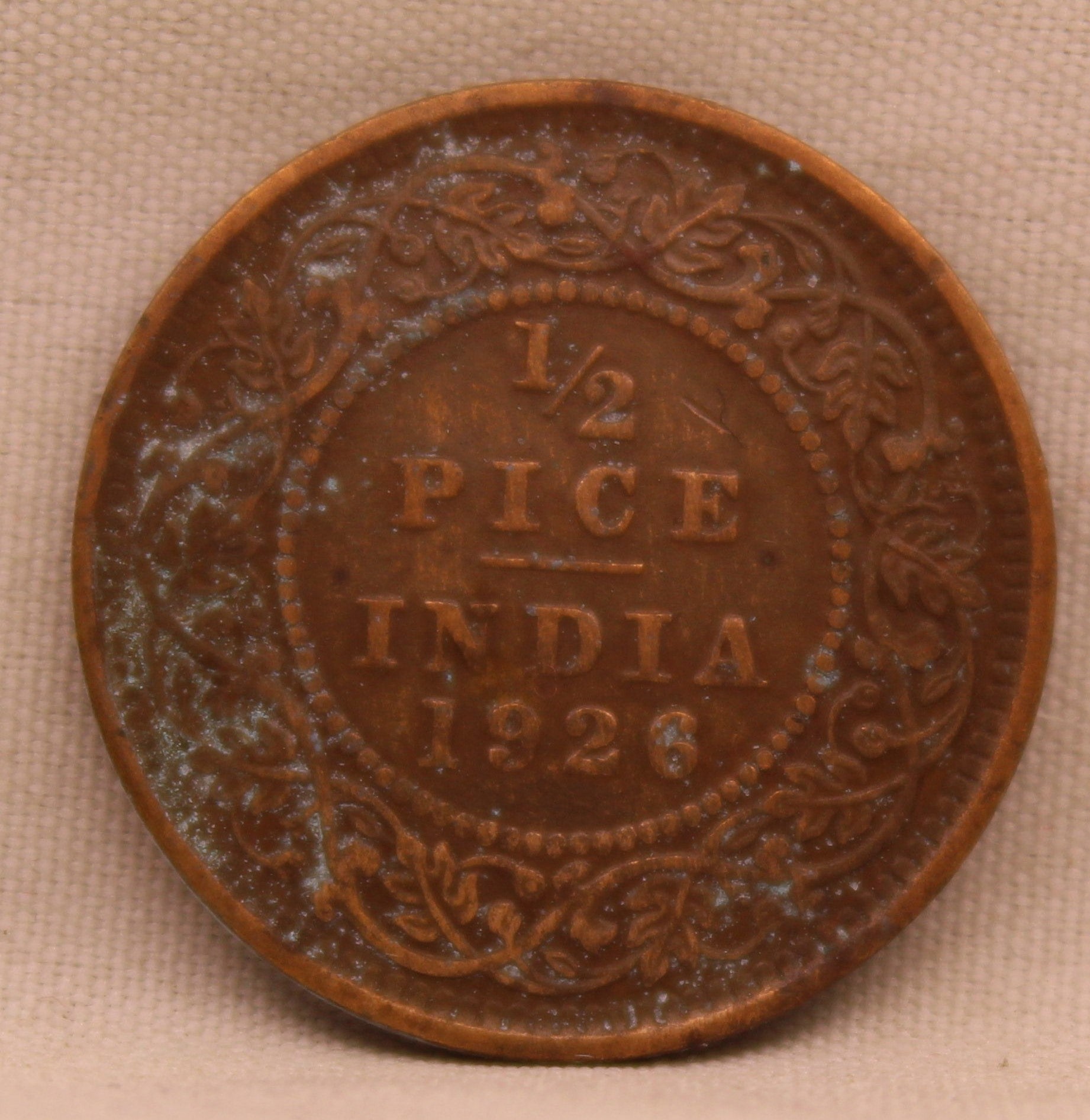 Half Pice 1926 George V Bronze coins