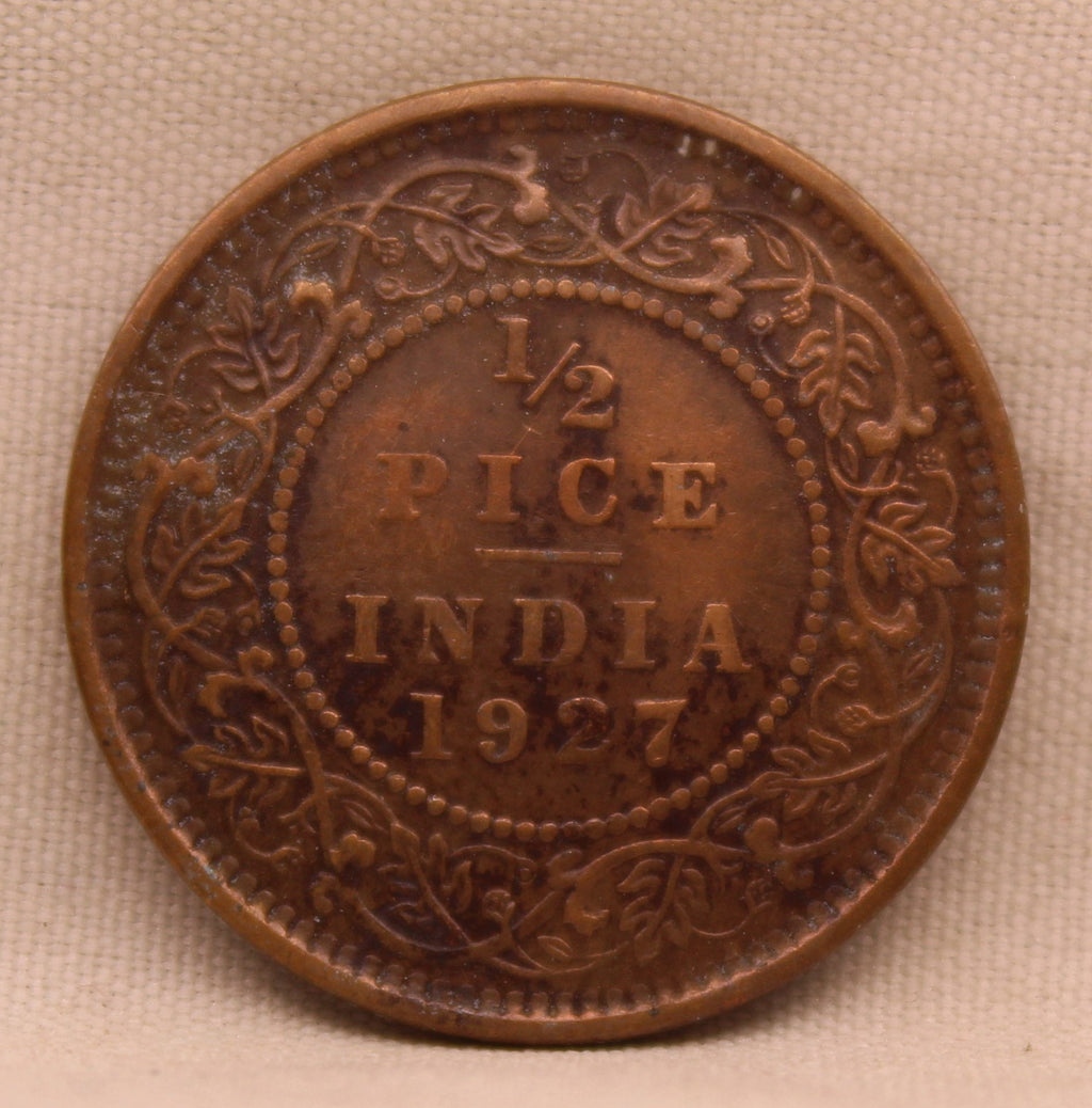 Half Pice 1927 George V Bronze coins