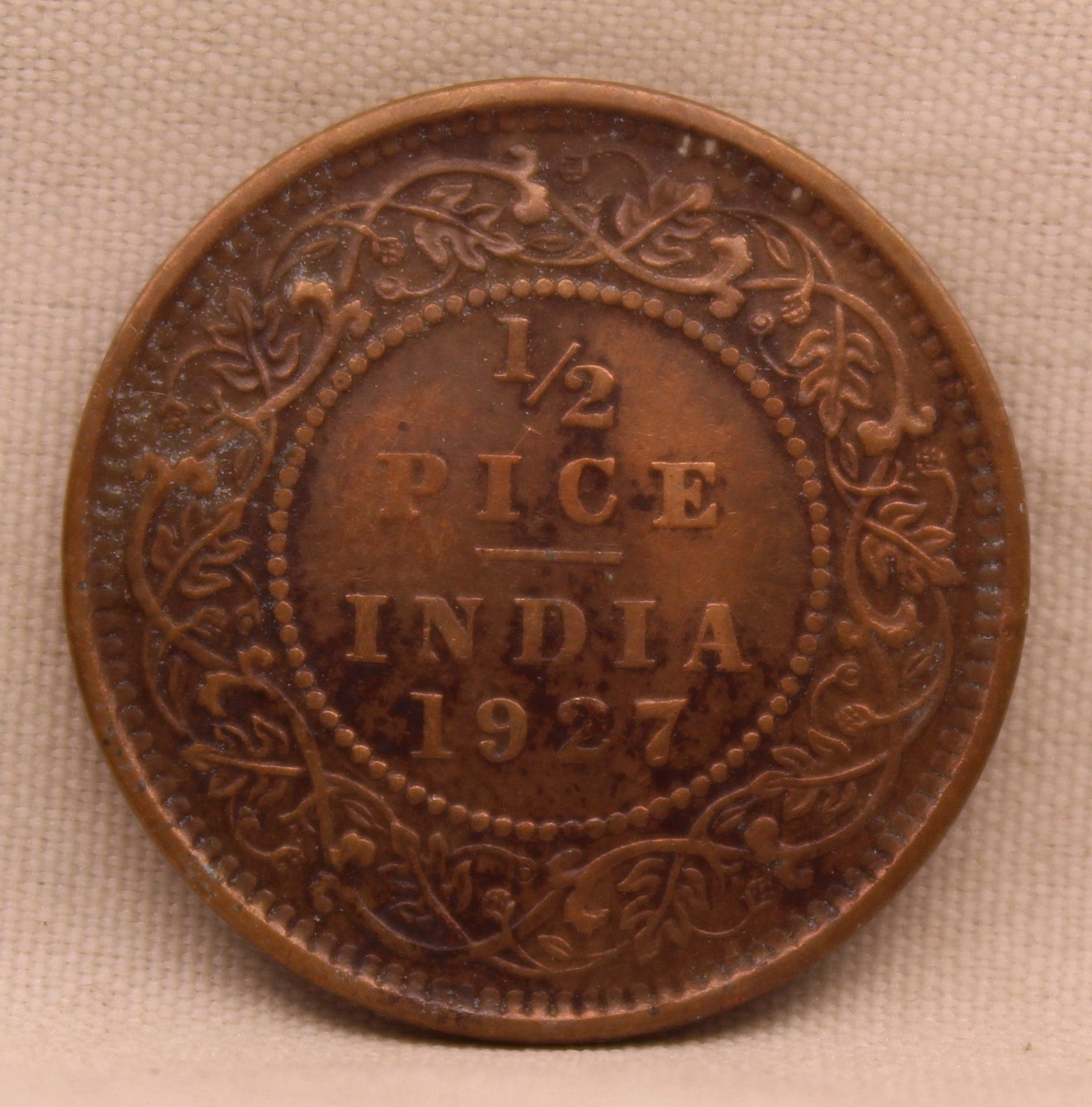 Half Pice 1927 George V Bronze coins