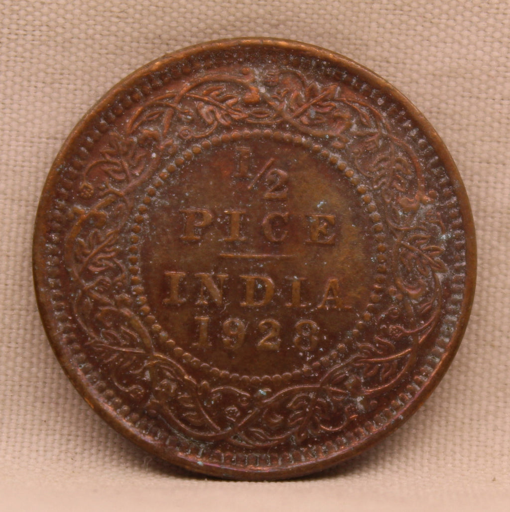 Half Pice 1928 George V Bronze coins