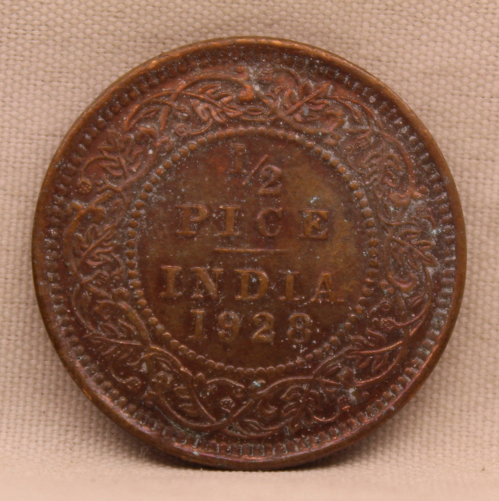 Half Pice 1928 George V Bronze coins