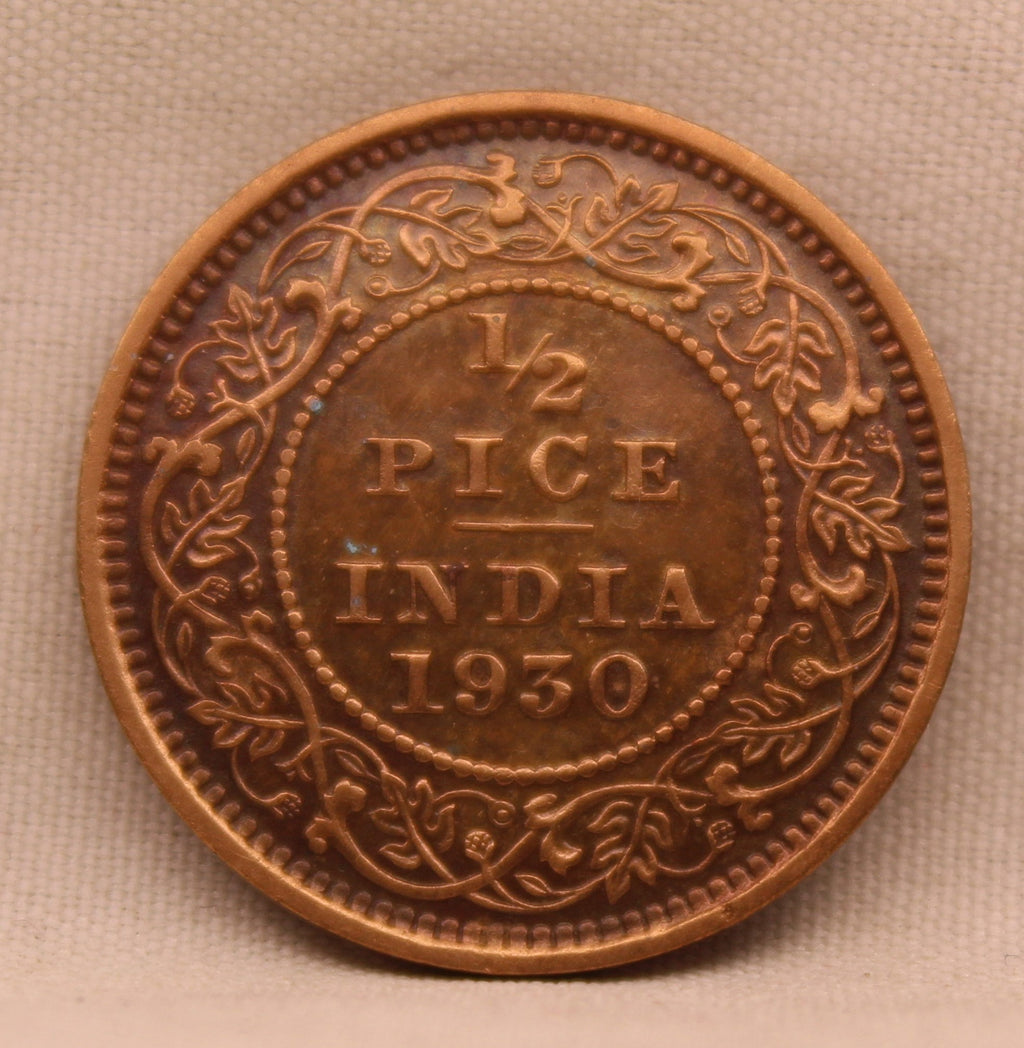 Half Pice 1930 George V Bronze coins