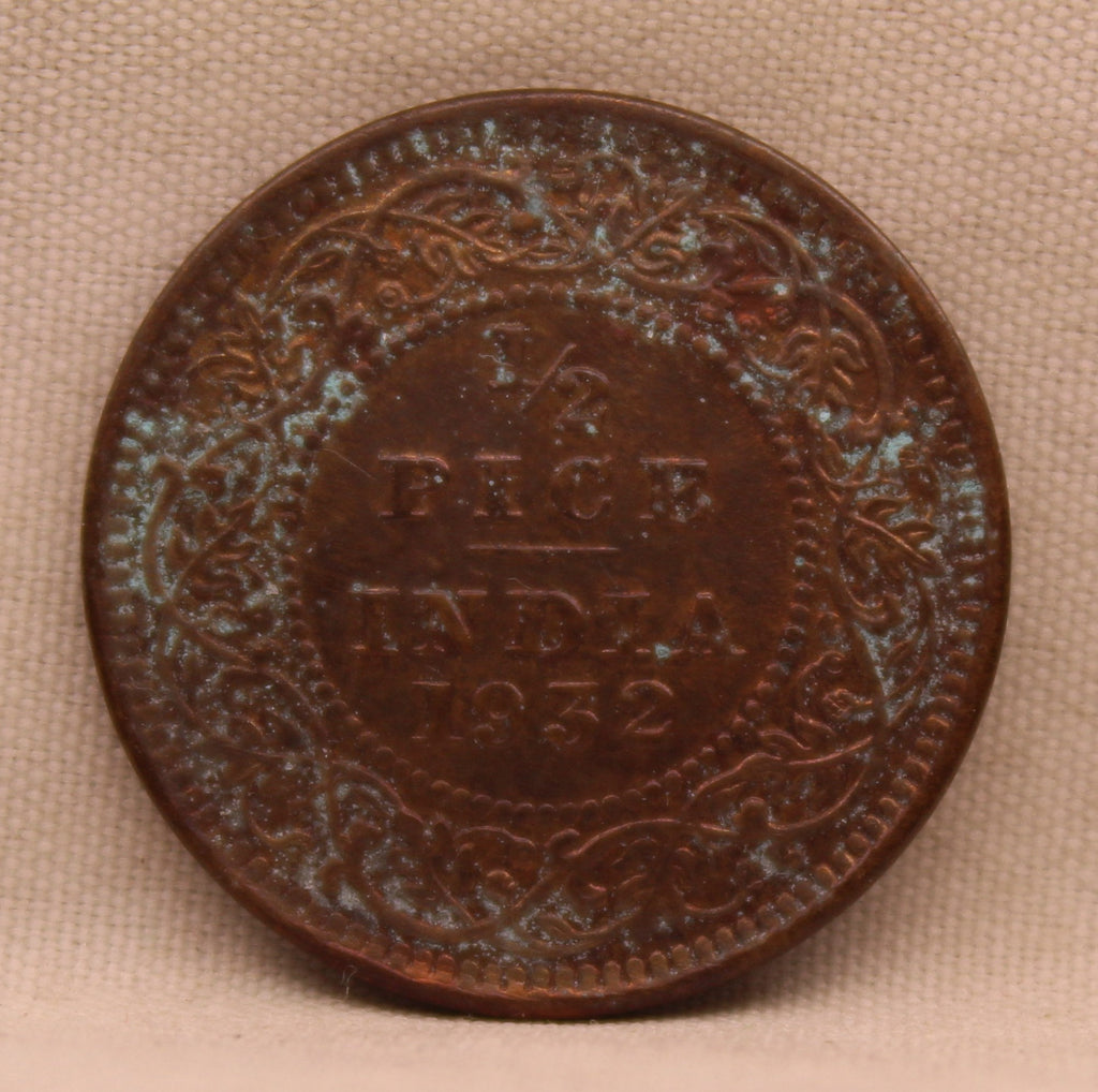 Half Pice 1932 George V Bronze coins