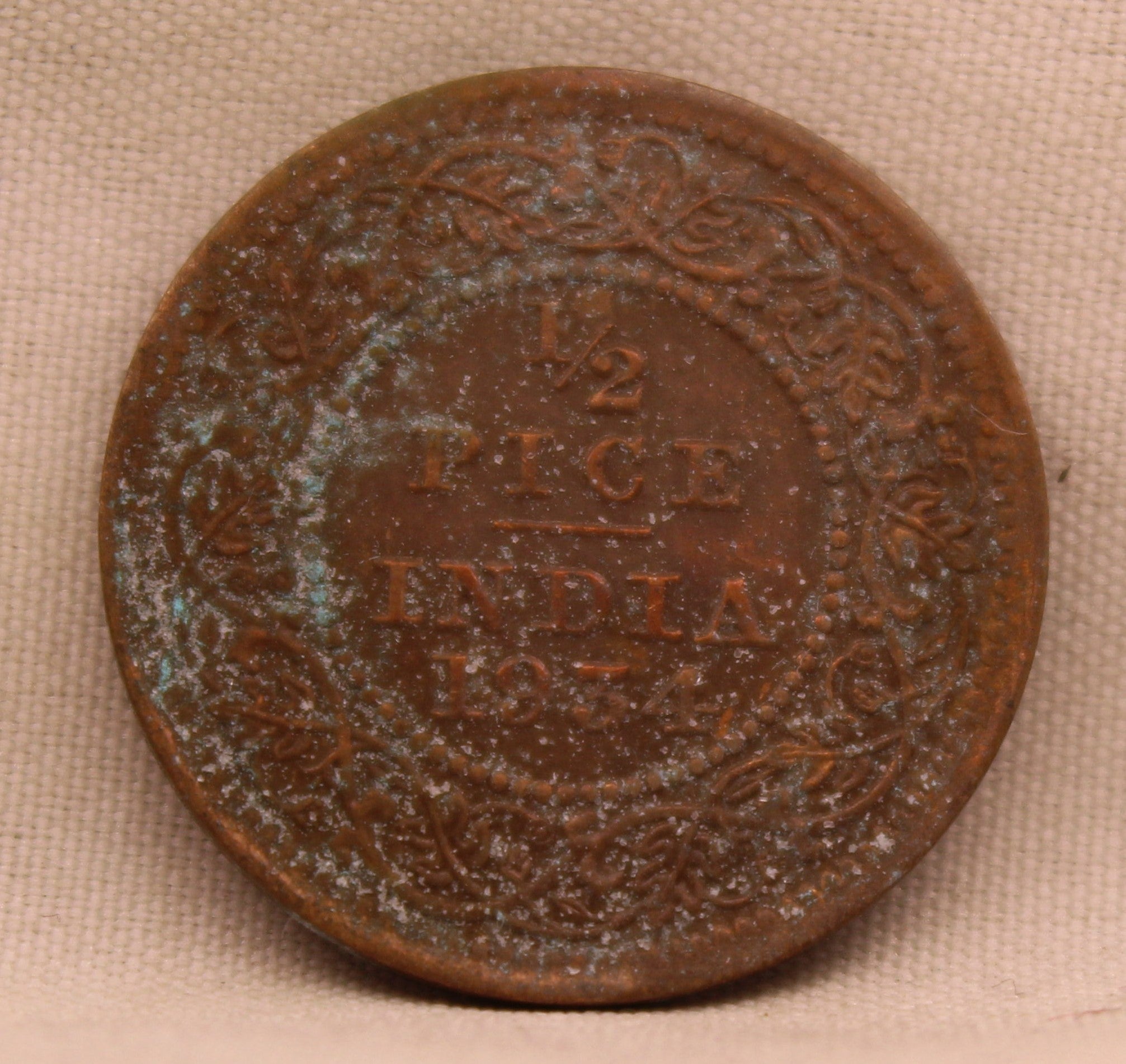 Half Pice 1934 George V Bronze coins