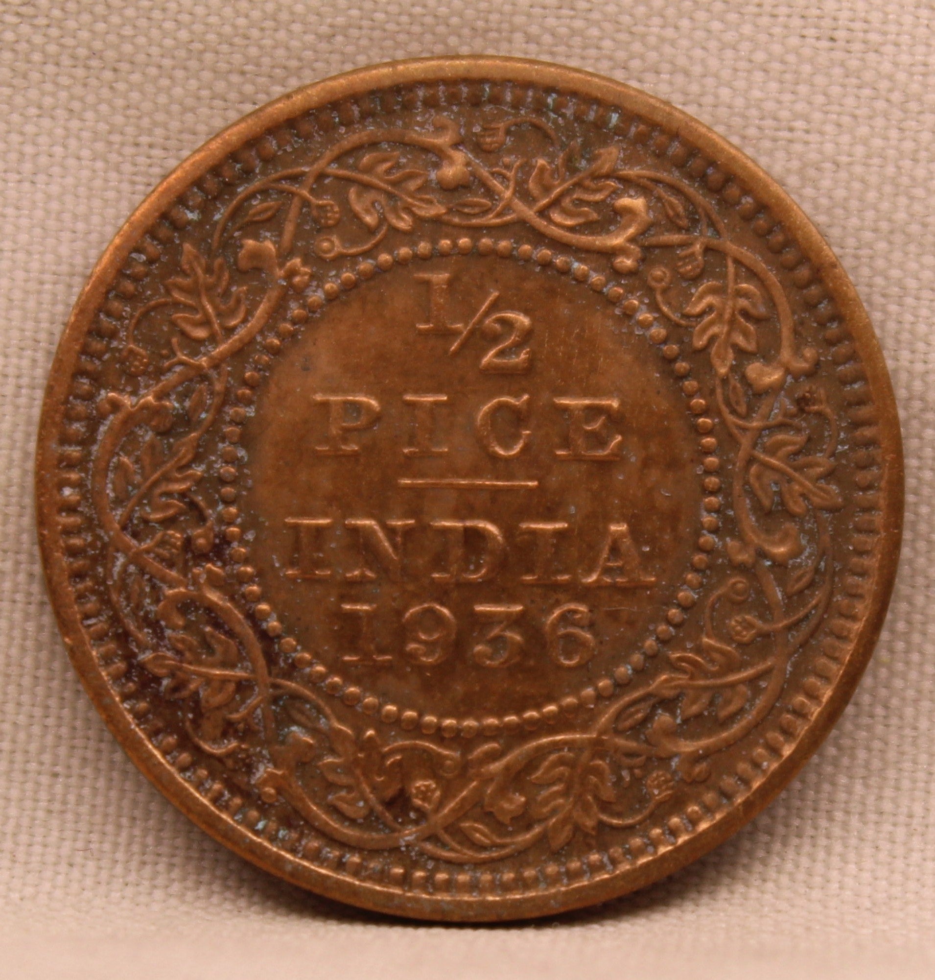 Half Pice 1936 George V Bronze coins