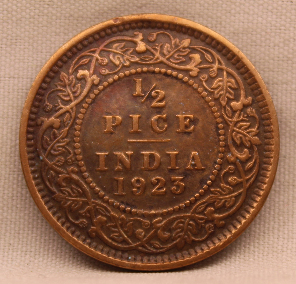Half Pice 1923 George V Bronze coins