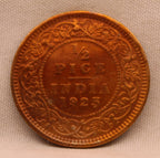 Half Pice 1925 George V Bronze coins