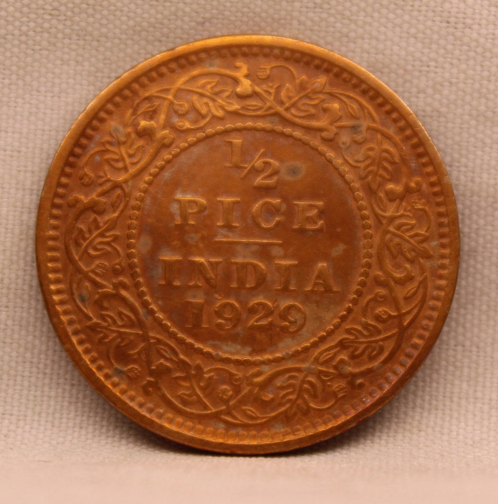 Half Pice 1929 George V Bronze coins