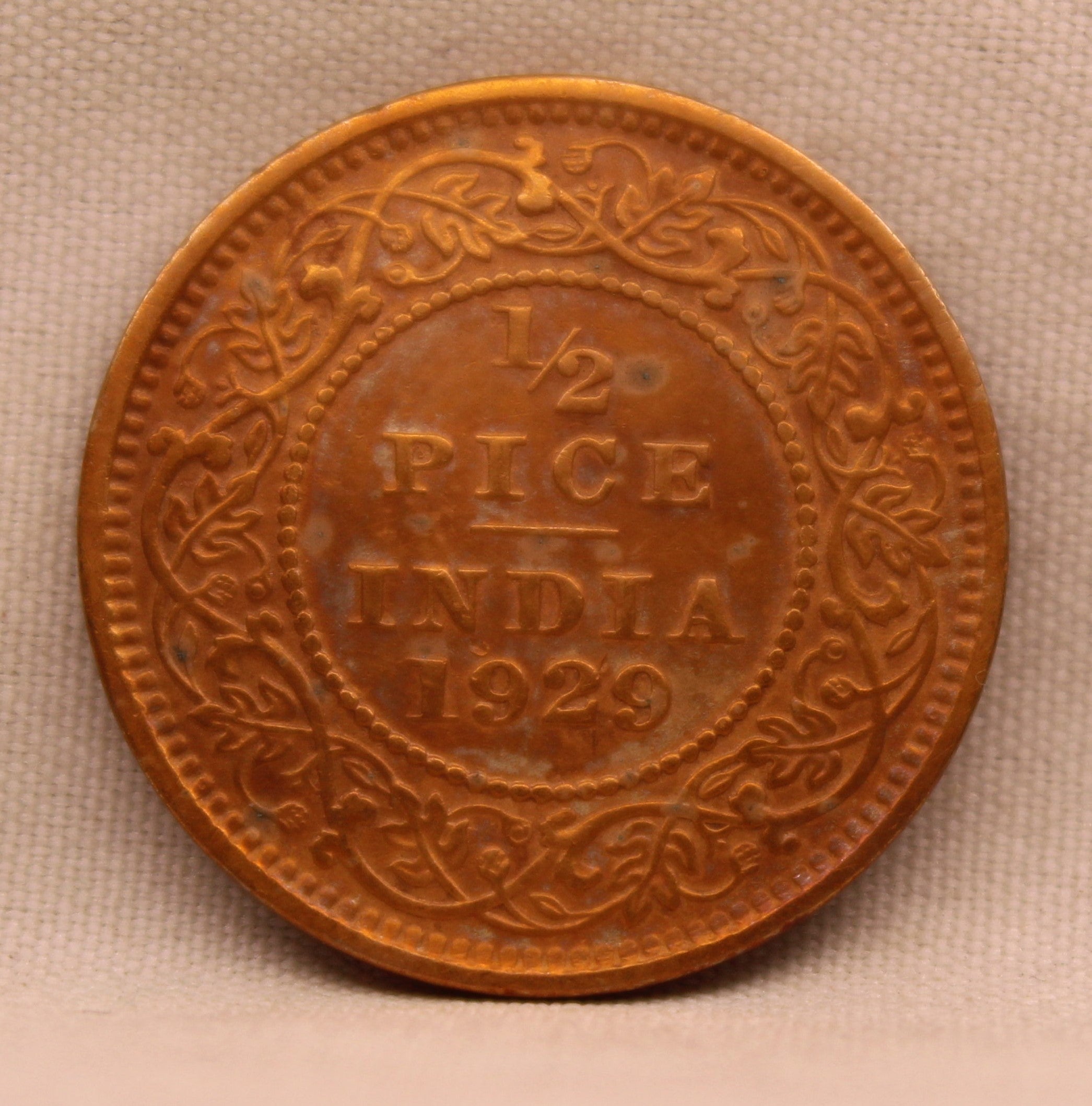 Half Pice 1929 George V Bronze coins