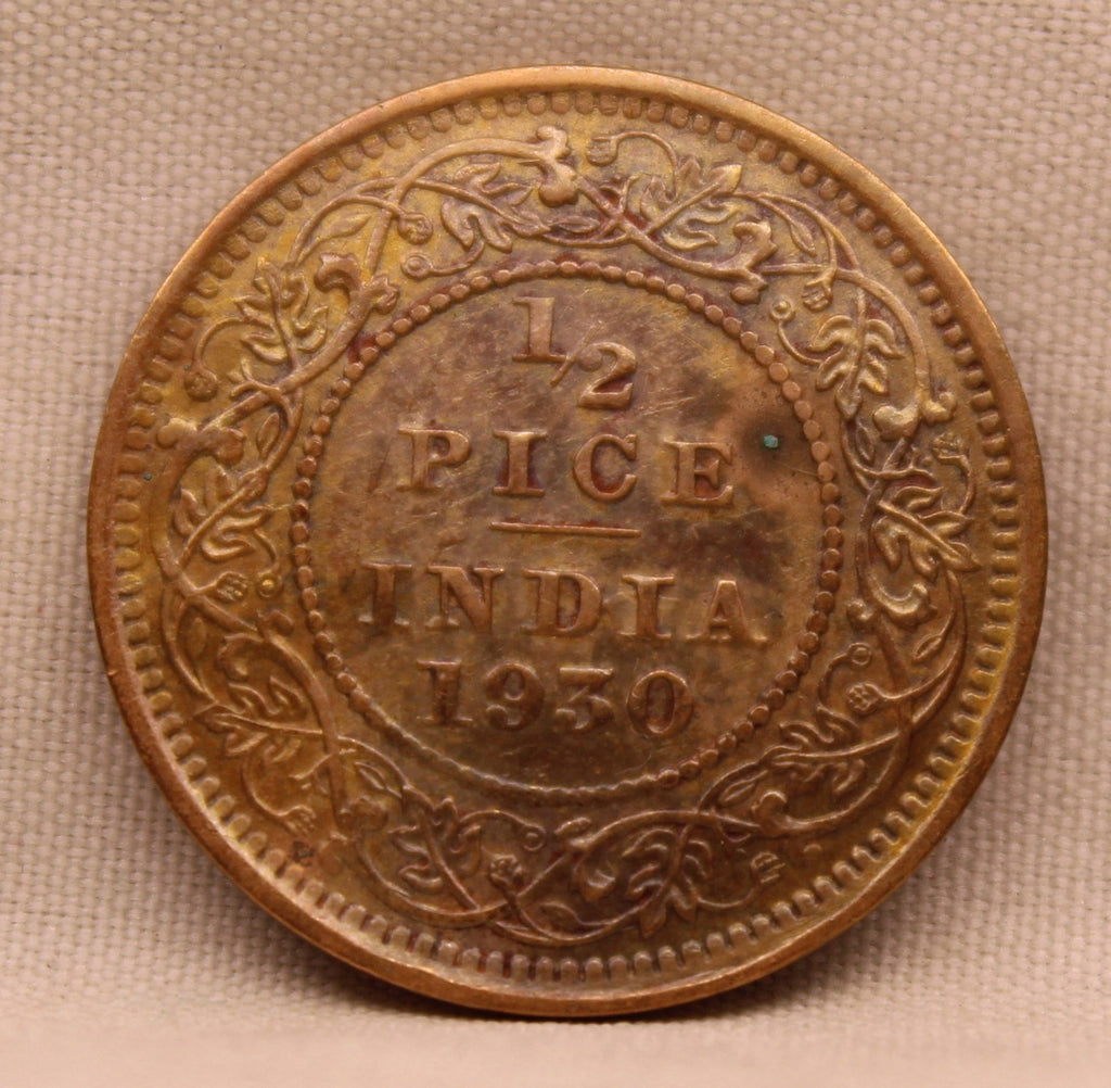 Half Pice 1930 George V Bronze coins