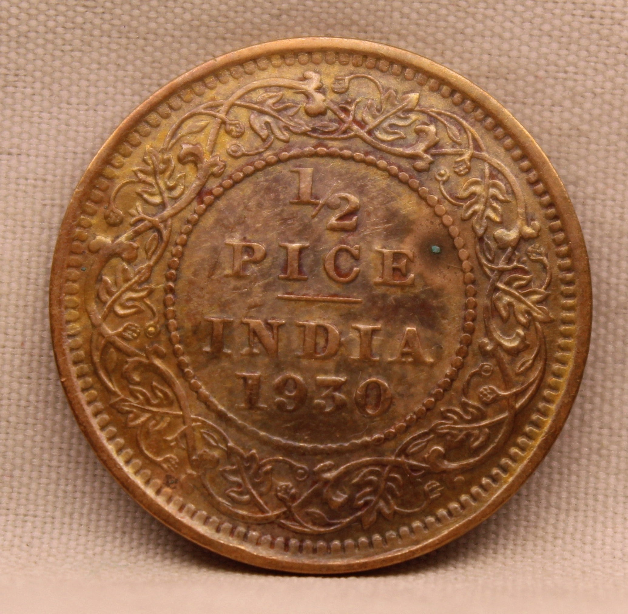 Half Pice 1930 George V Bronze coins