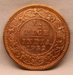 Half Pice 1932 George V Bronze coins