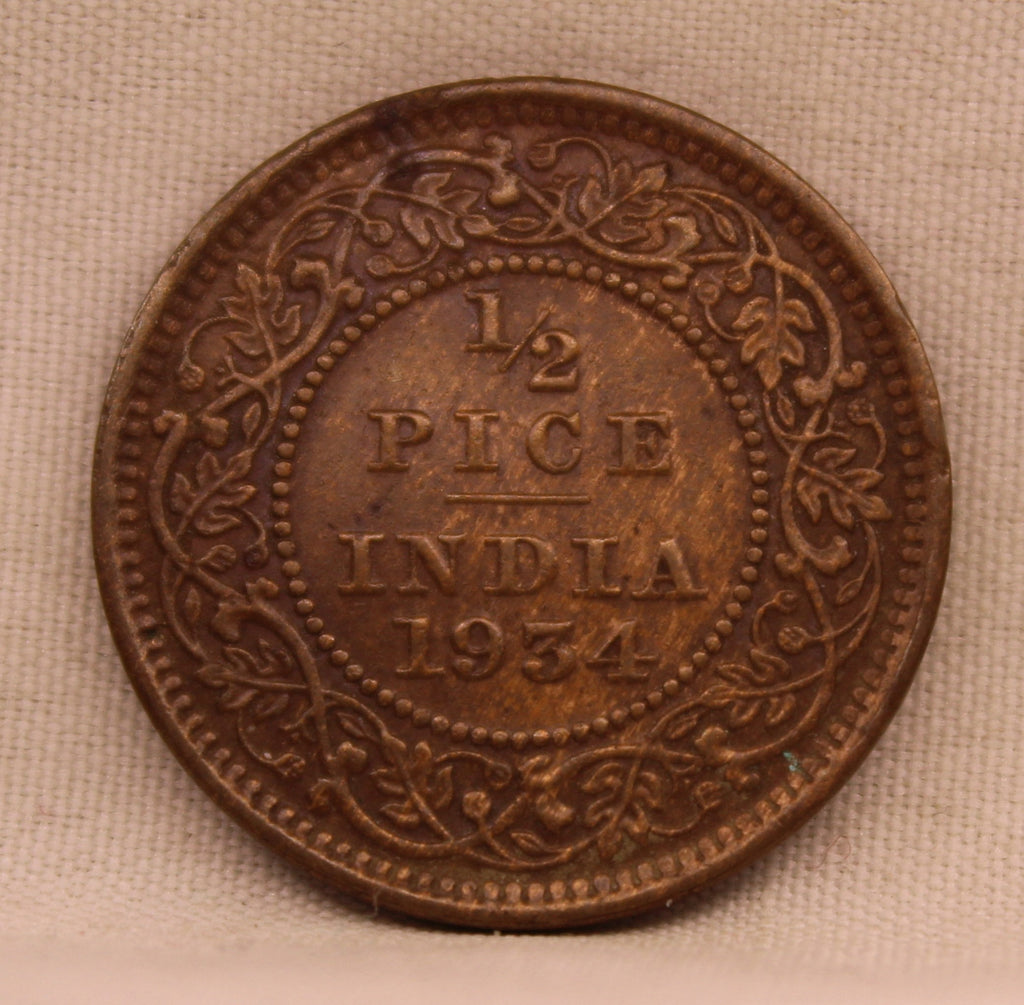 Half Pice 1934 George V Bronze coins