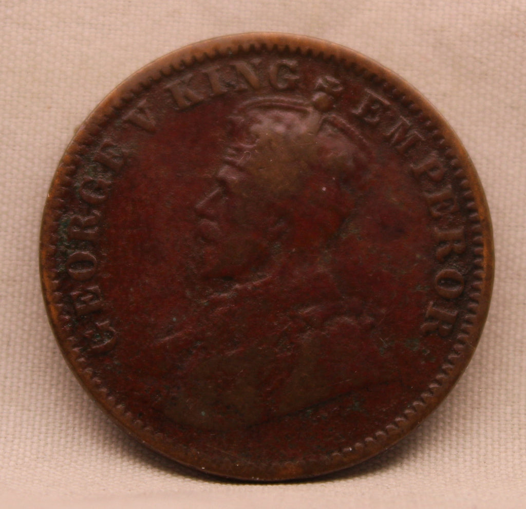 Quarter Anna 1914 George V Copper coins