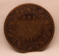 Quarter Anna 1917 George V Copper coins