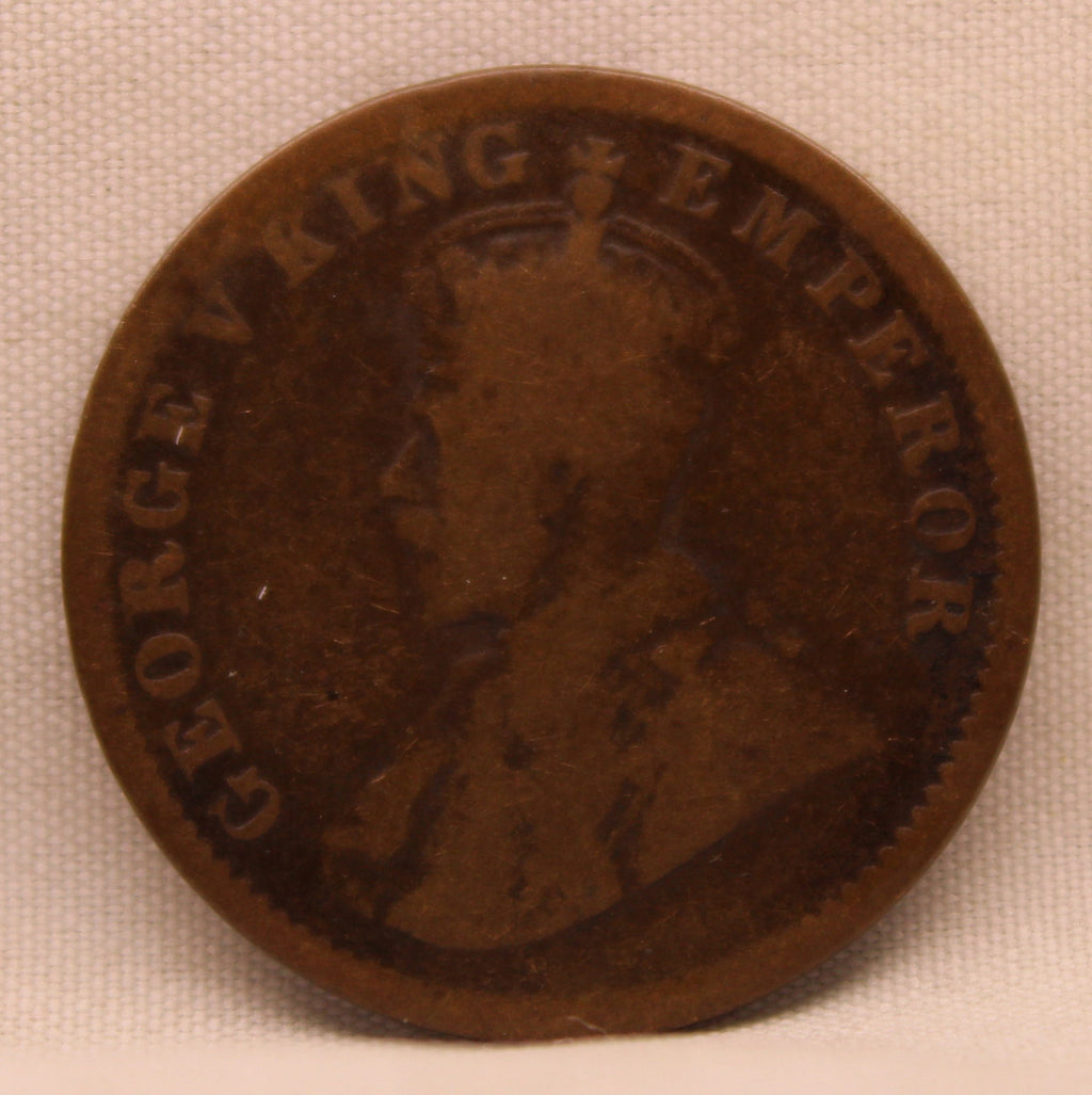 Quarter Anna 1917 George V Copper coins