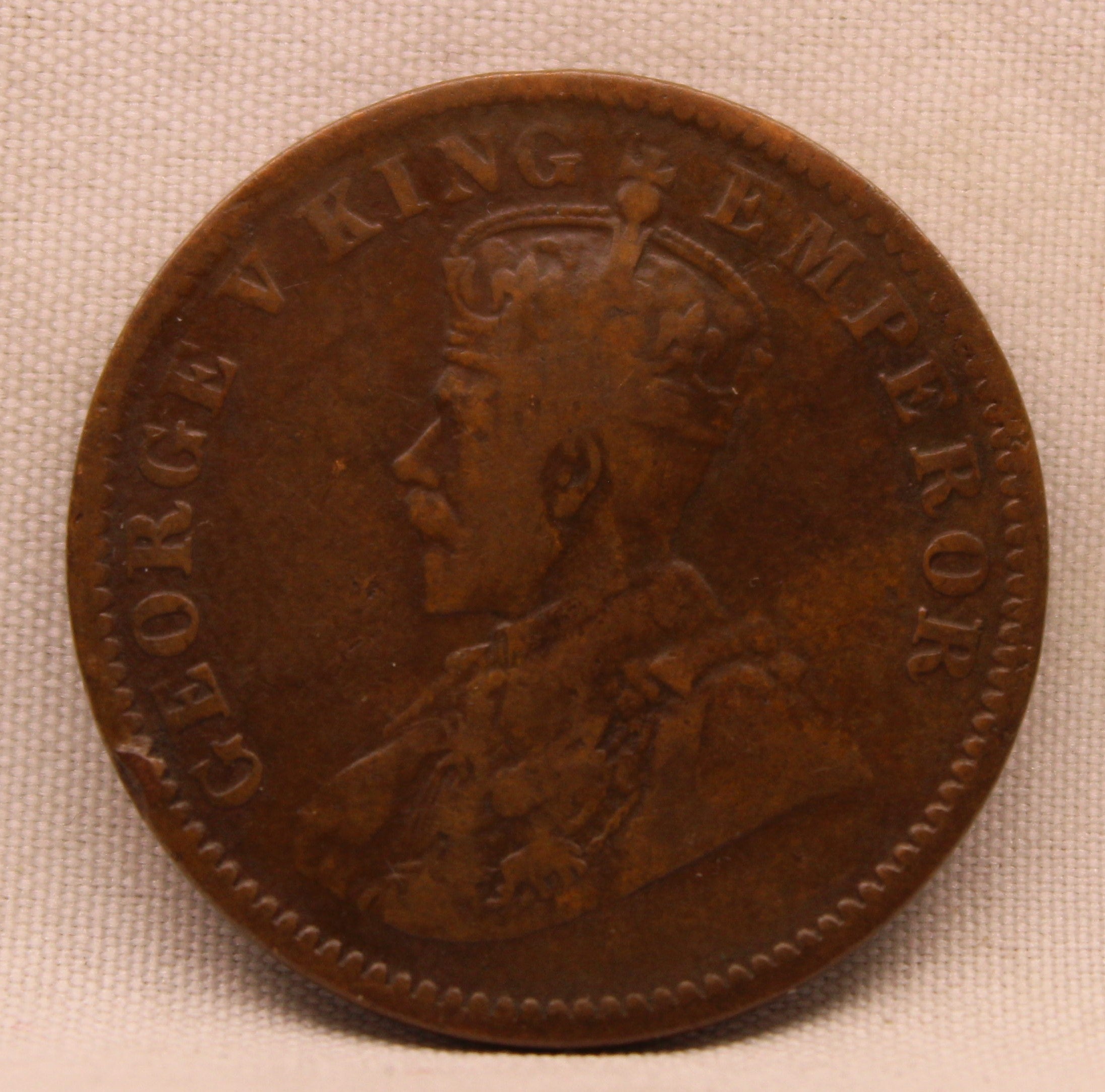 Quarter Anna 1919 George V Copper coins