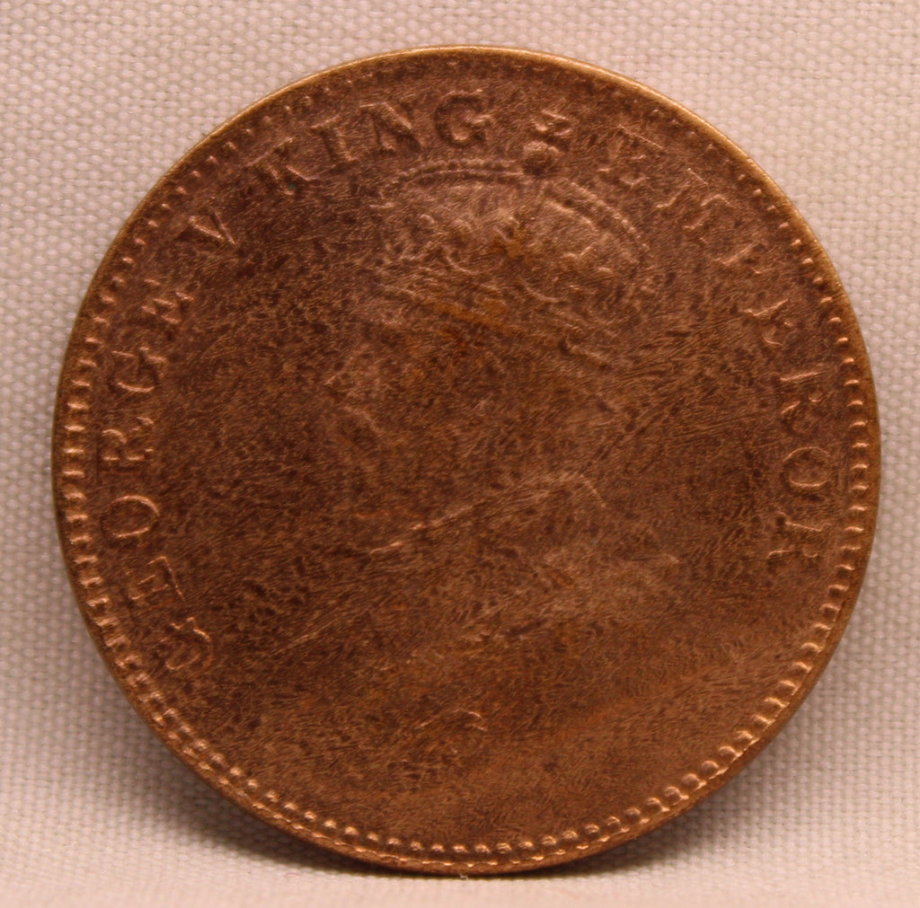 Quarter Anna 1924 George V Copper coins