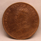 Quarter Anna 1924 George V Copper coins