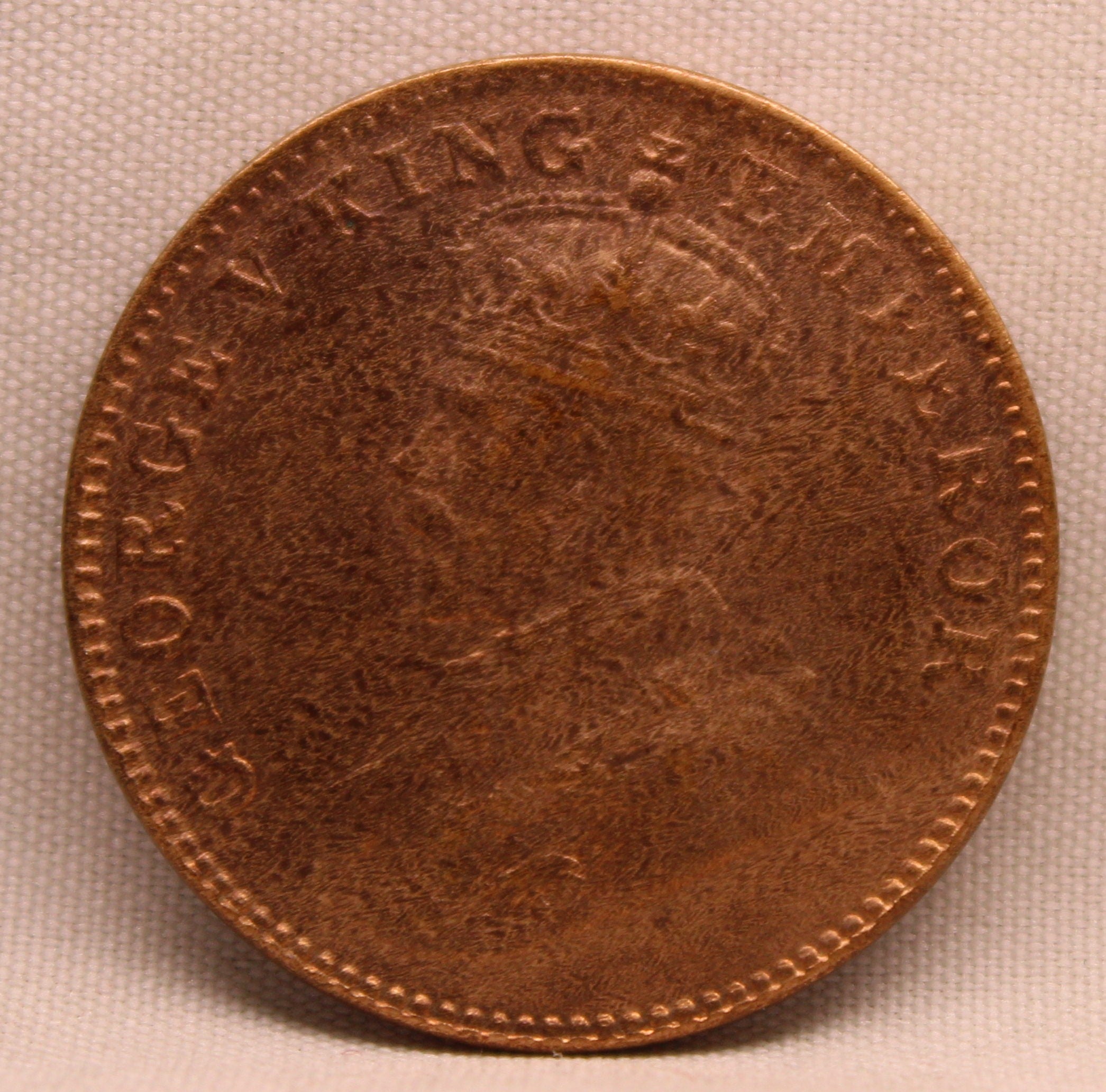 Quarter Anna 1924 George V Copper coins