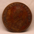 Quarter Anna 1925 George V Copper coins