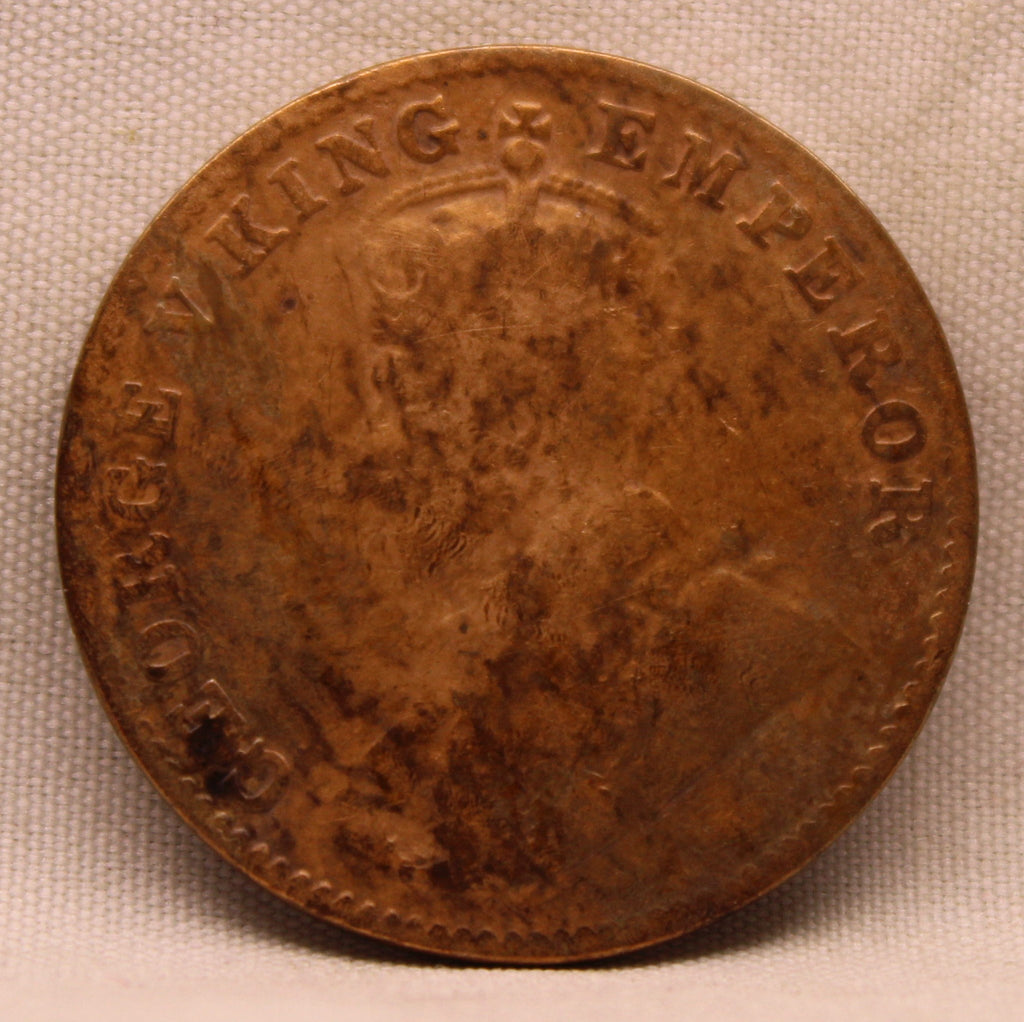 Quarter Anna 1927 George V Copper coins