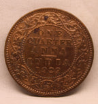 Quarter Anna 1929 George V Copper coins