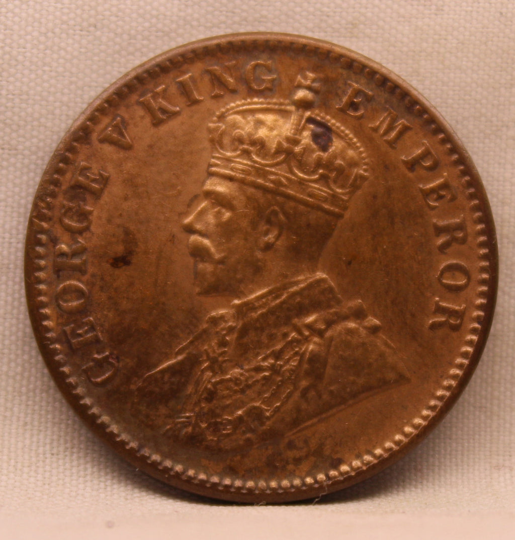 Quarter Anna 1929 George V Copper coins