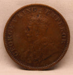 Quarter Anna 1930 George V Copper coins