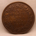 Quarter Anna 1919 George V Copper coins